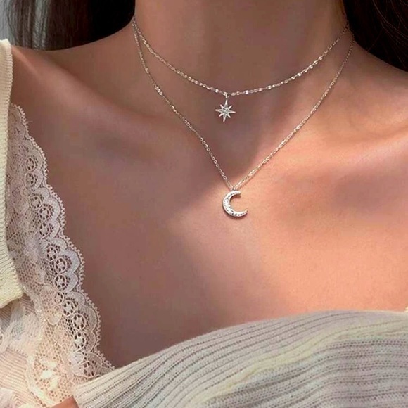 mam262 Jewelry - ✅- Silver Sun and Moon Necklace